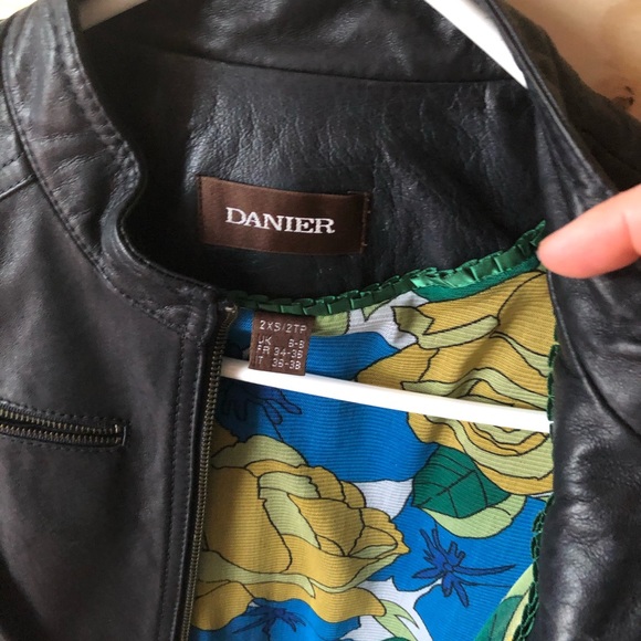 NWOT blue leather motorcycle jacket - Picture 6 of 6